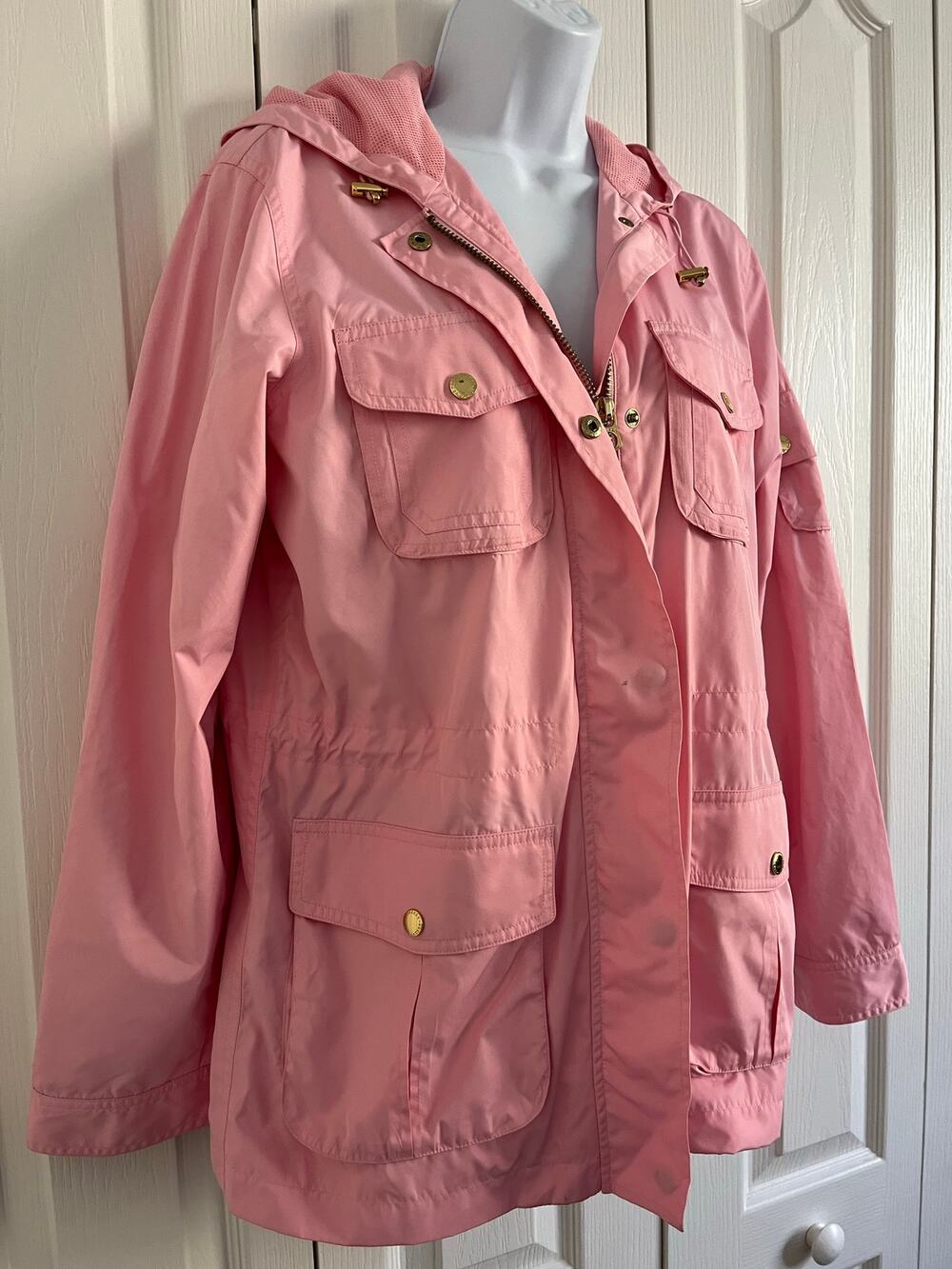 Lauren Ralph Lauren Acapulco Fashion Hooded Utility Jacket - Blush Pink - M
